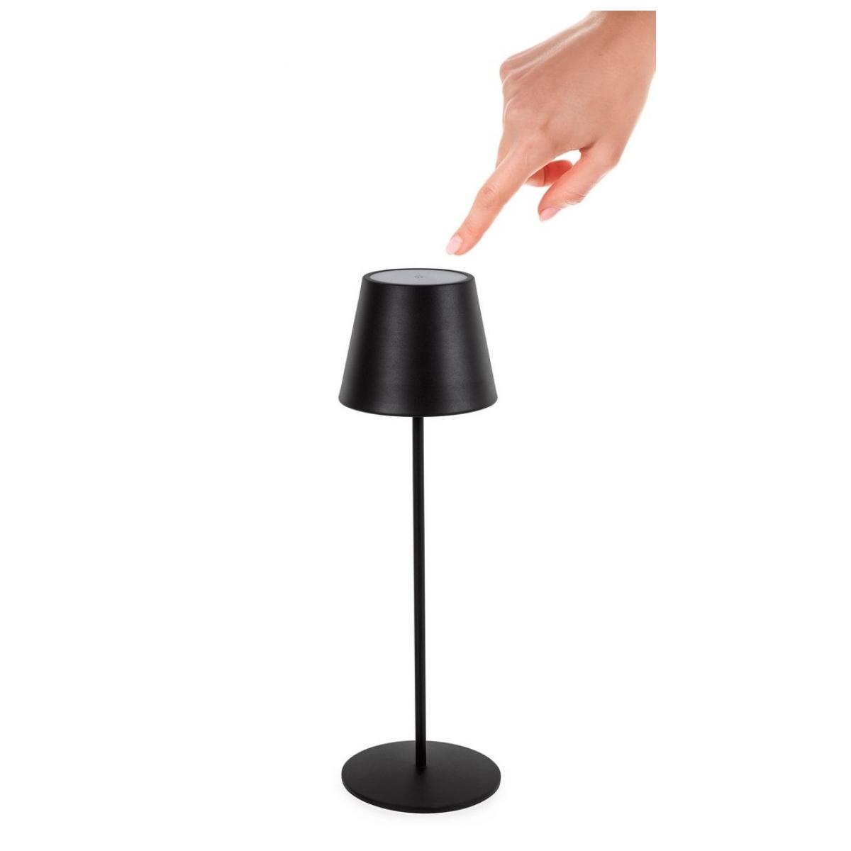 Lampada Tavolo LED Etna Nero cm.H38 | Bizzotto