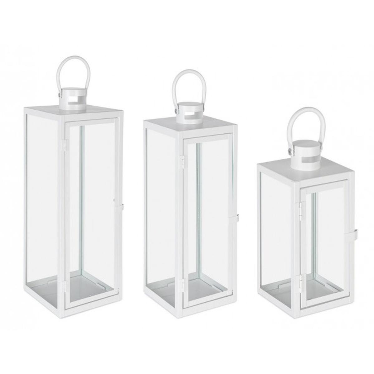 Lanterna Set pz.3 Azenor Bianco | Bizzotto
