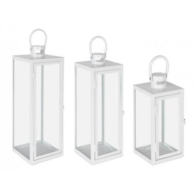 Lanterna Set pz.3 Azenor Bianco | Bizzotto