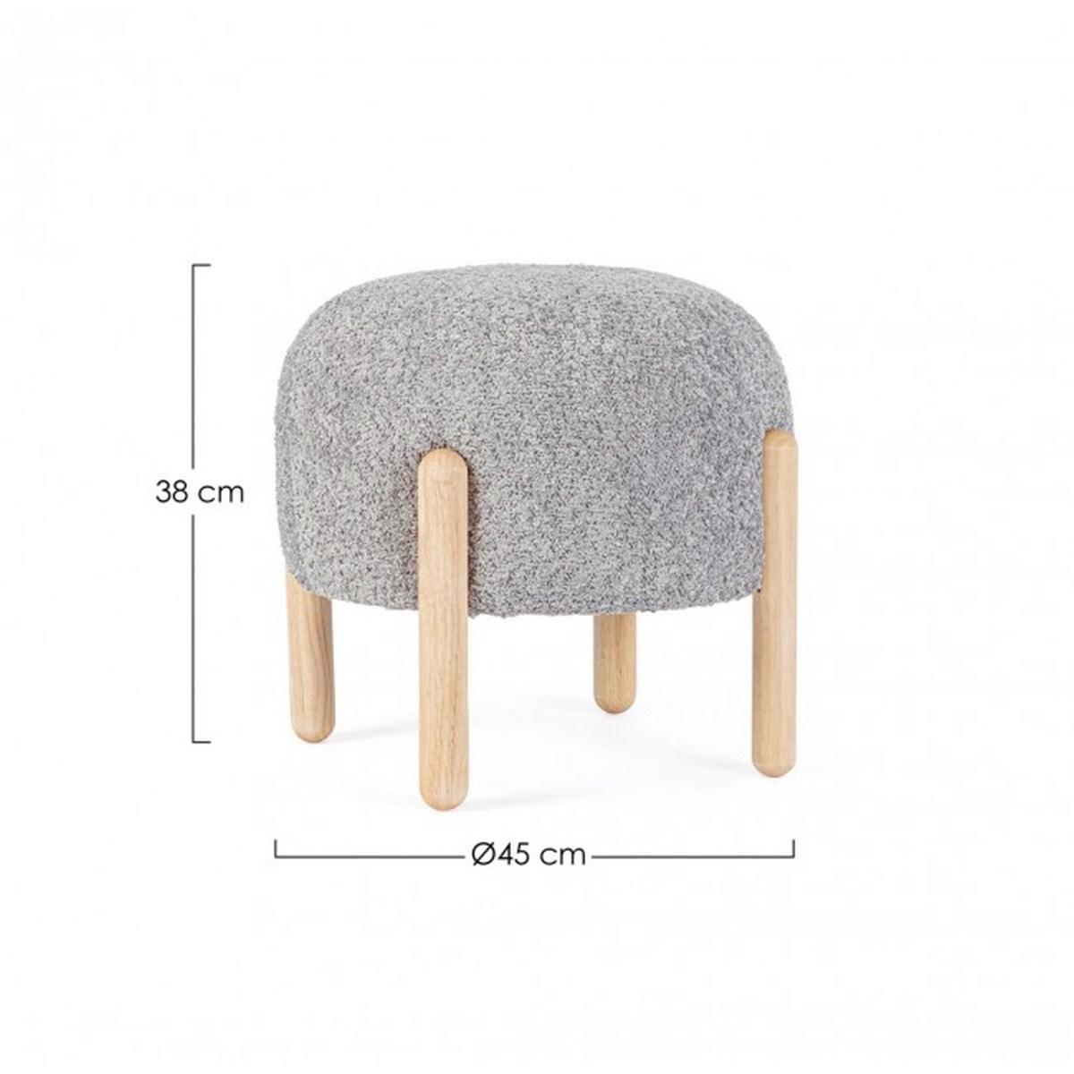 Sgabello Dayla Grigio Chiaro | Bizzotto