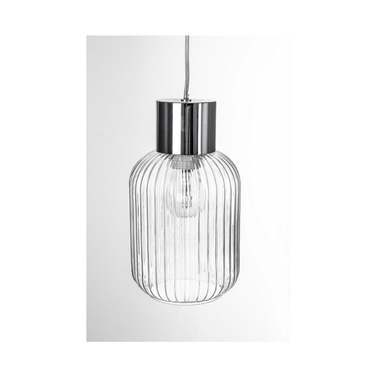 Lampadario 1 Luce Showy Trasp-Argento | Bizzotto