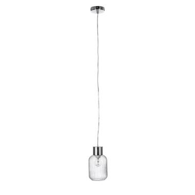 Lampadario 1 Luce Showy Trasp-Argento | Bizzotto