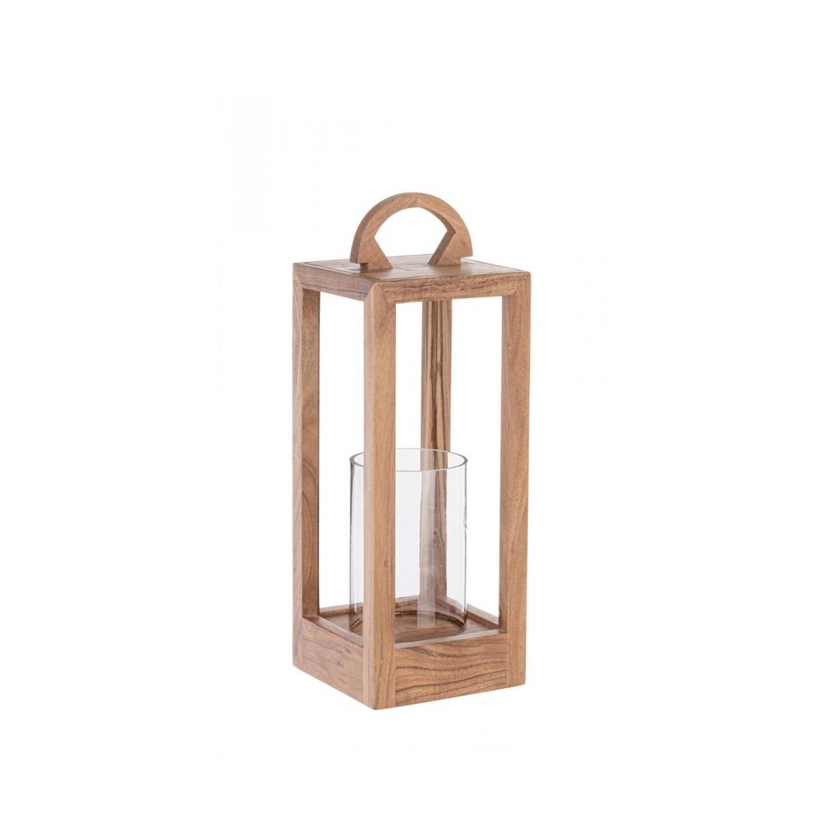 Lanterna Aimi 1 Manico Legno Naturale cm.H42 | Bizzotto