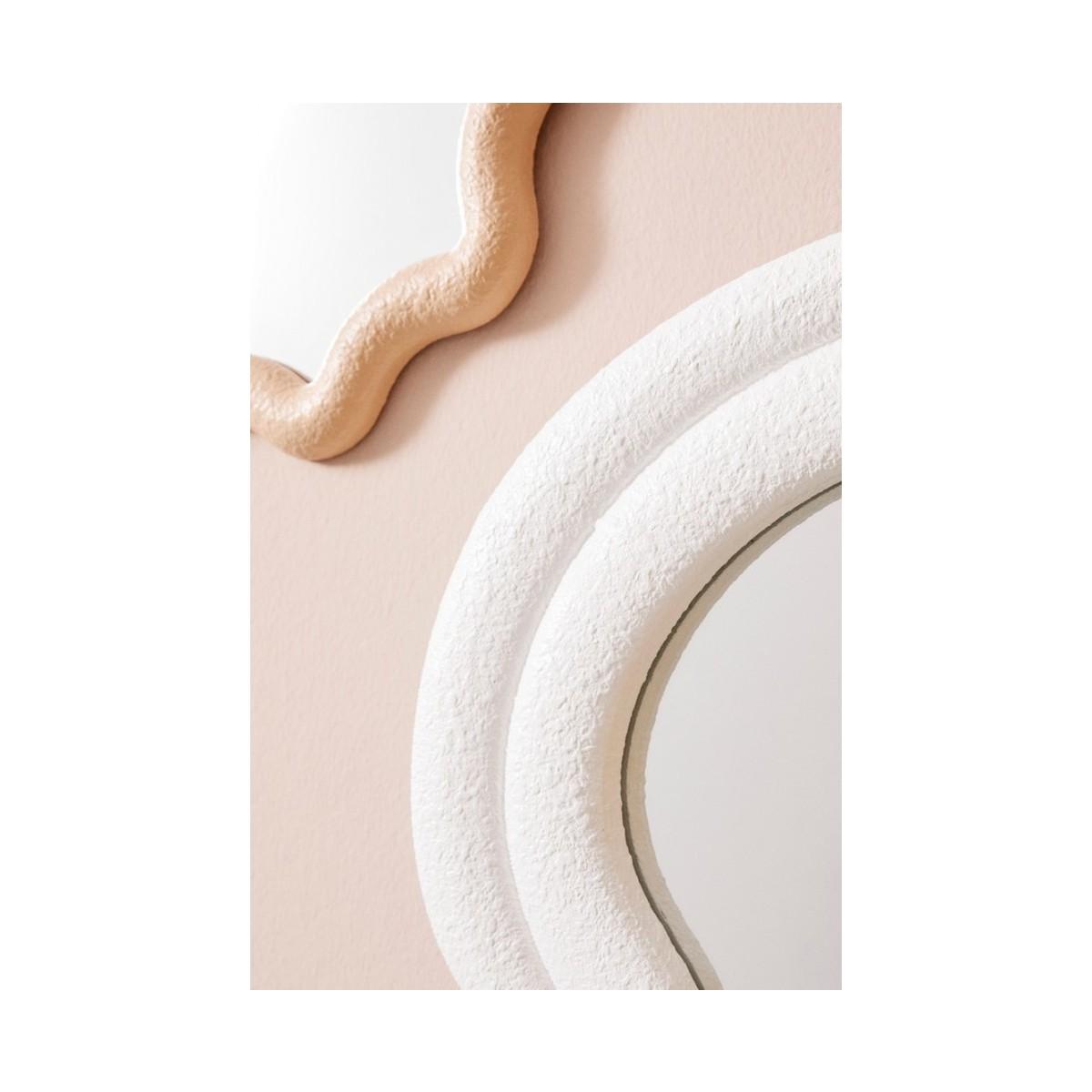 Specchio con Cornice Creamy Irr Bianco cm.48x96H | Bizzotto