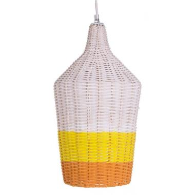 Lampadario Sun Rattan Giallo-Arancio | Bizzotto