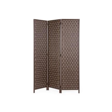 Paravento 3 Ante Jorah Marrone cm.135x180H | Bizzotto