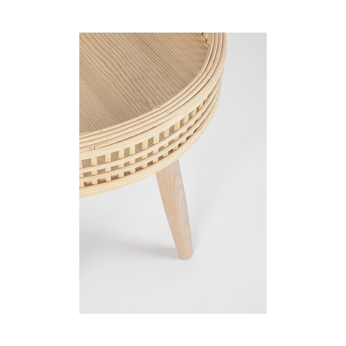 Tavolino Set pz.3 Almas Tondo Naturale | Bizzotto