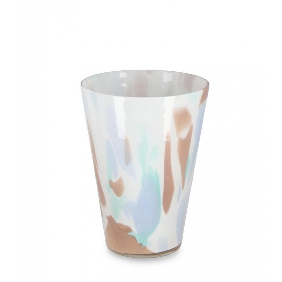 Vaso Matara Vetro Azzurr Marrone Lucido cm.H24 | Bizzotto