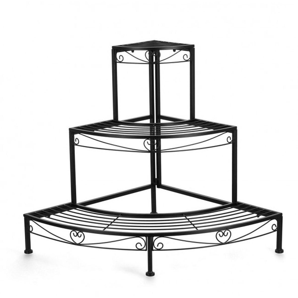 Angoliera 3P Alisha Nero 59x63H | Bizzotto