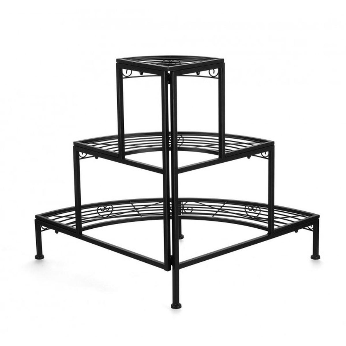 Angoliera 3P Alisha Nero 59x63H | Bizzotto