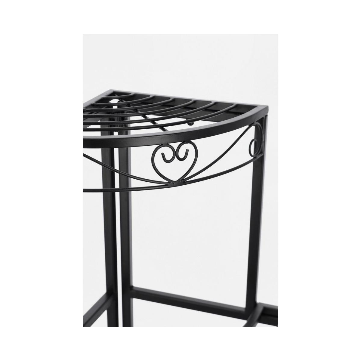 Angoliera 3P Alisha Nero 59x63H | Bizzotto