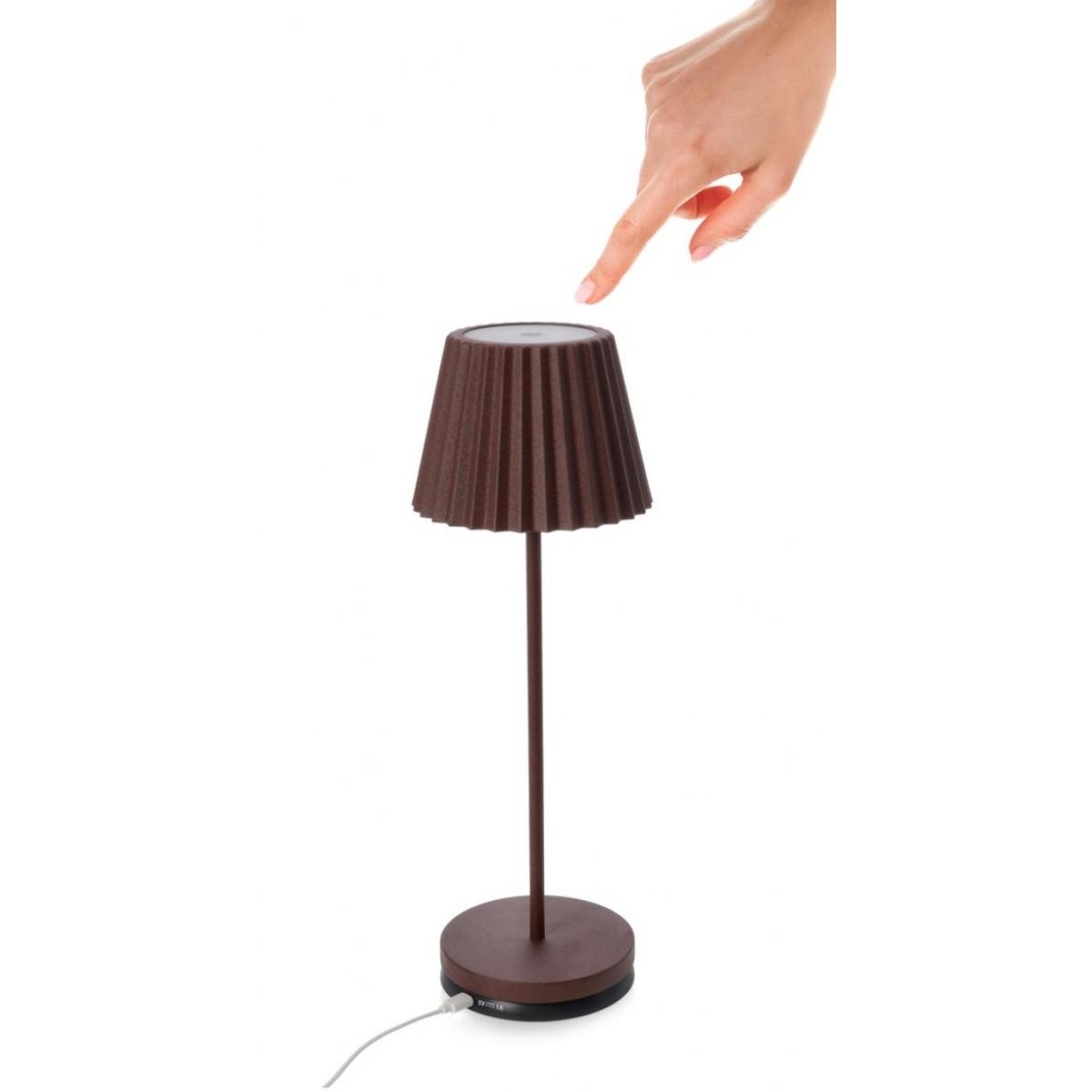 Lampada Tavolo LED Artika Marrone cm.H36 | Bizzotto