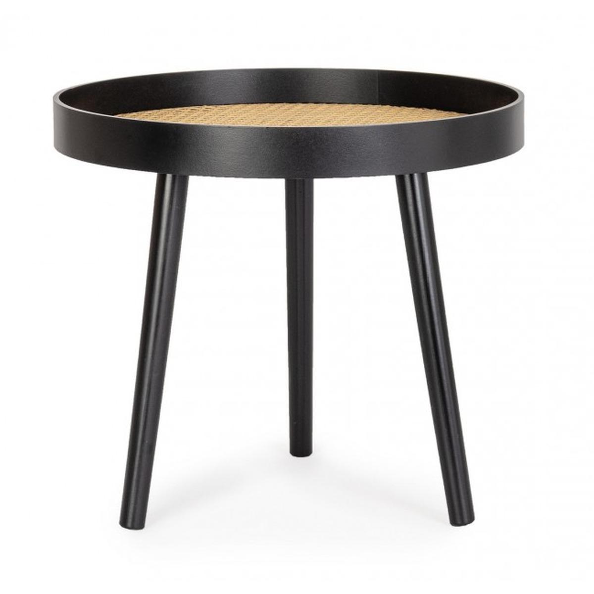 Tavolino Josine Nero Tondo cm.Ã?50 | Bizzotto
