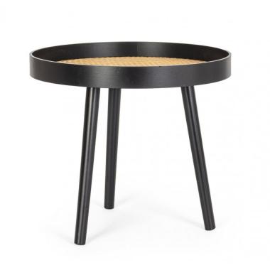 Tavolino Josine Nero Tondo cm.Ã?50 | Bizzotto