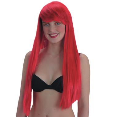 Parrucca Rossa Lunga e Liscia con Frangia per Carnevale - Eleganza e Stile da M2 Store
