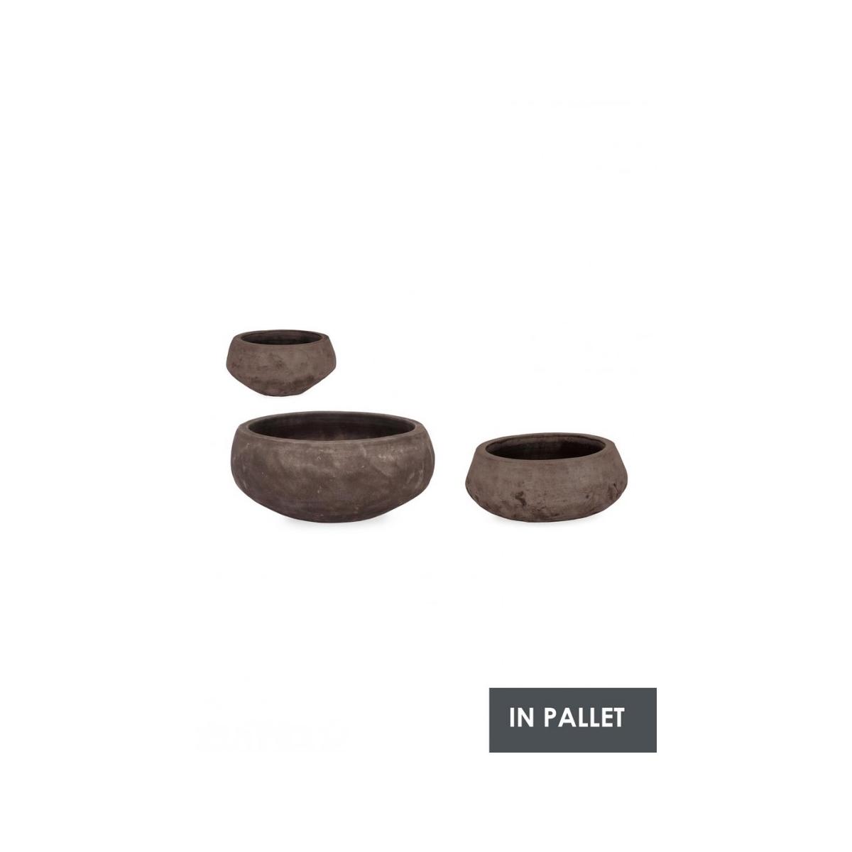 Portavaso Set pz.3 Minh Ciotola Terracotta Scur | Bizzotto