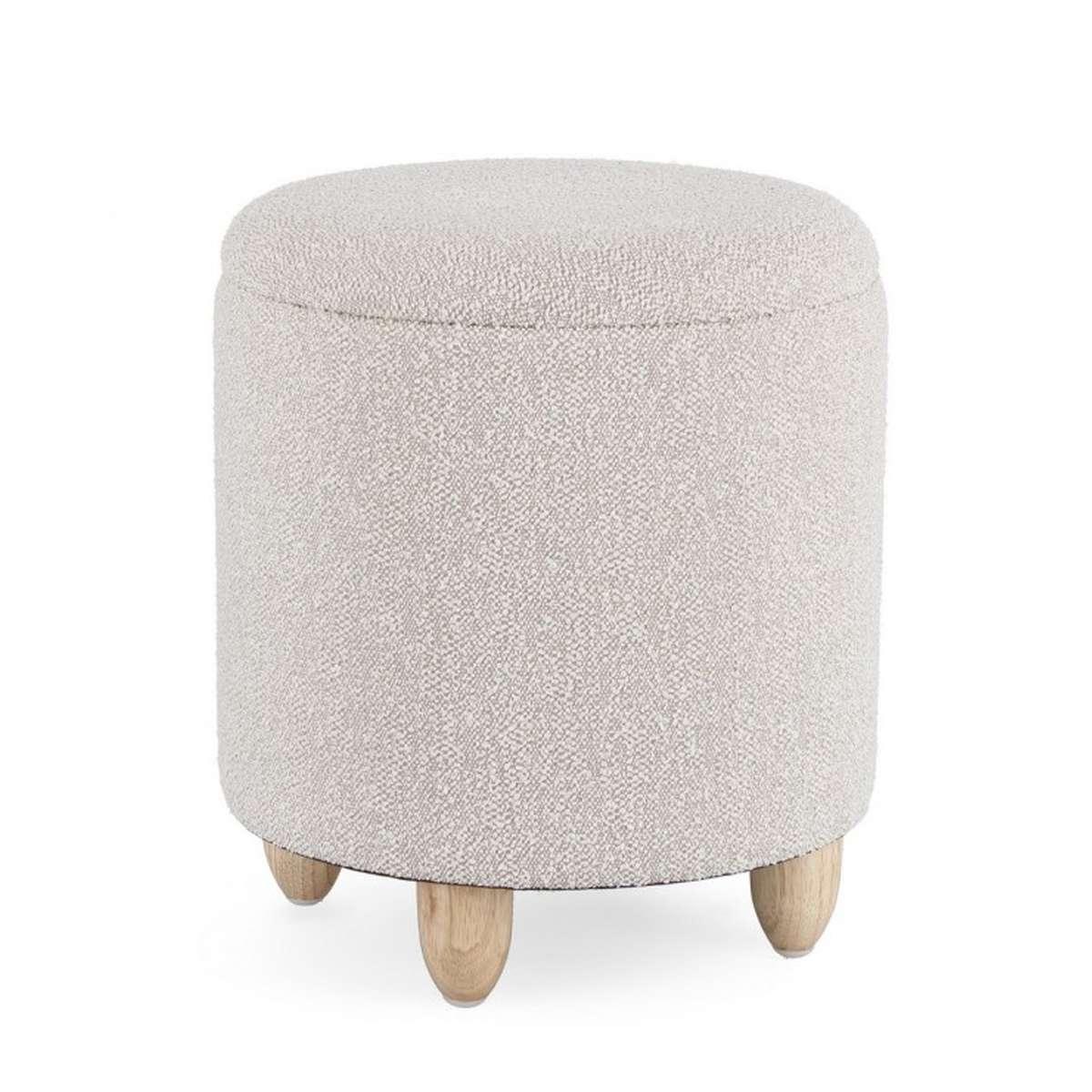 Sgabello Contenitore Zena Grigio Ch | Bizzotto