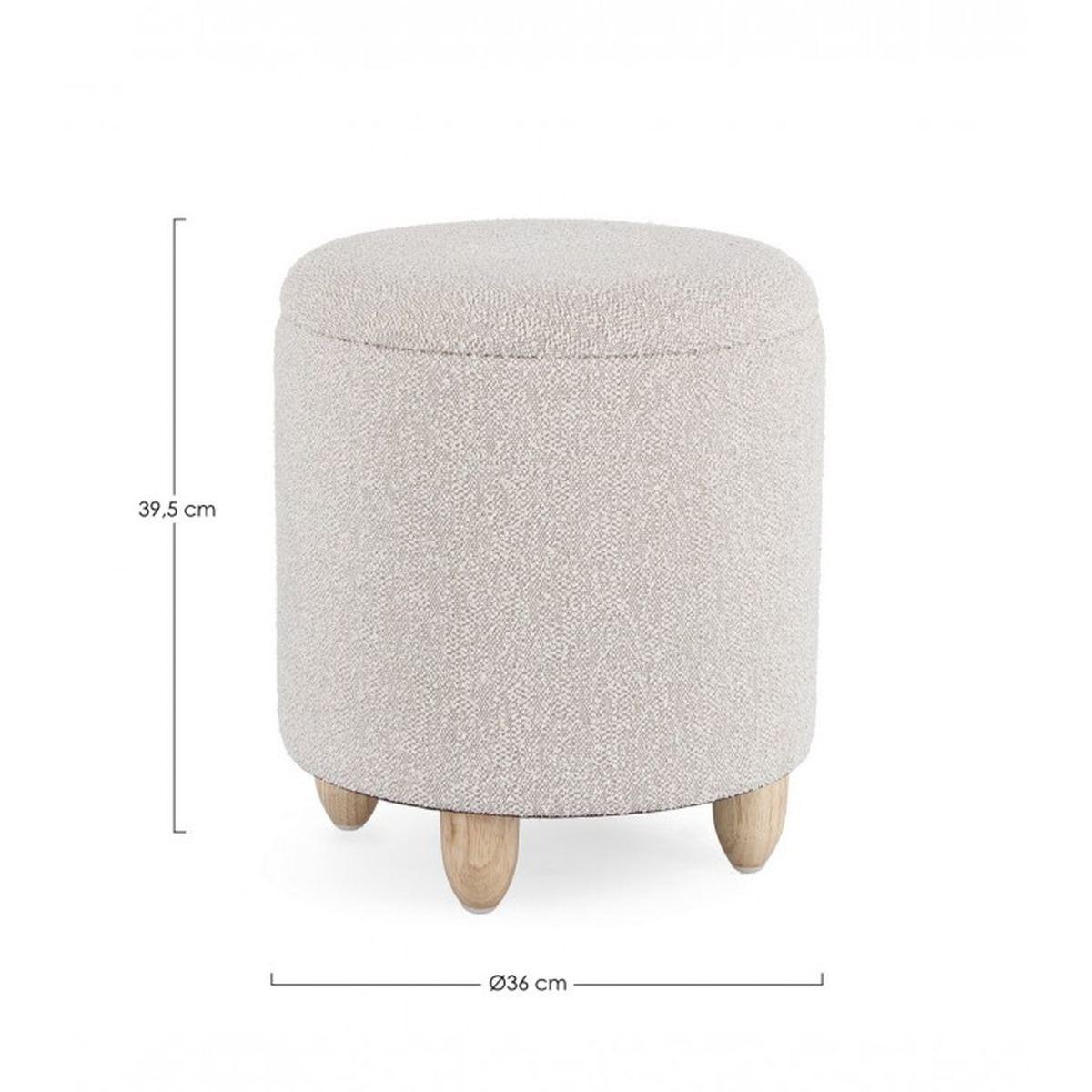 Sgabello Contenitore Zena Grigio Ch | Bizzotto