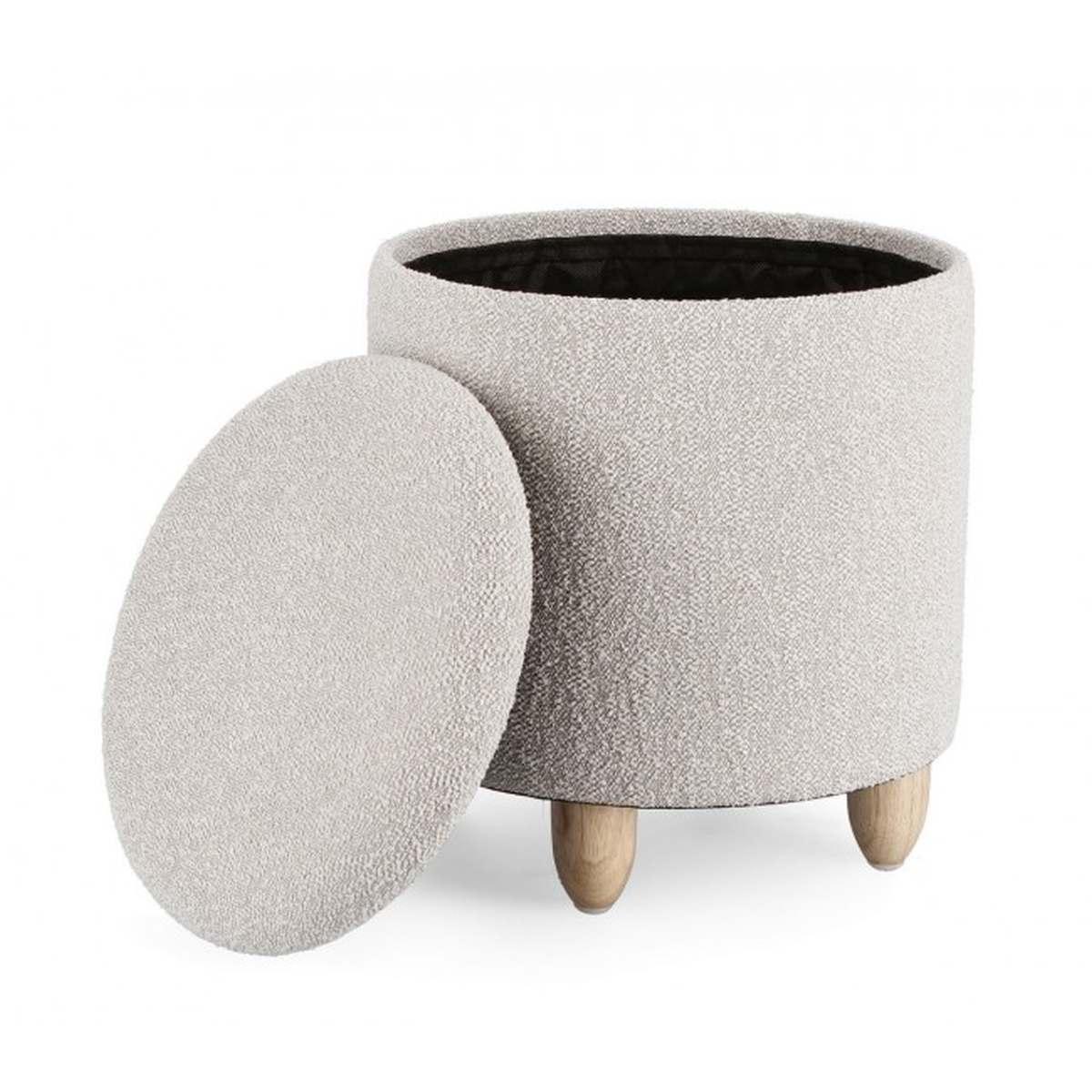 Sgabello Contenitore Zena Grigio Ch | Bizzotto