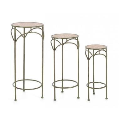 Colonnina Set pz.3 Guenda To Verde Scuro | Bizzotto