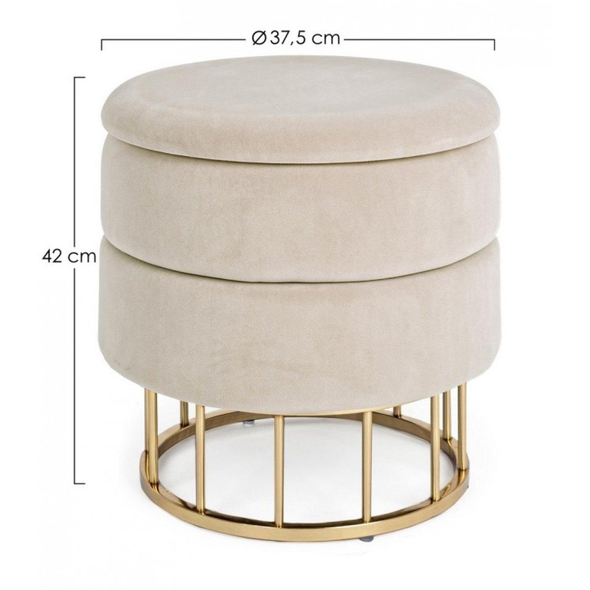 Sgabello Cont. Pavlina Beige | Bizzotto