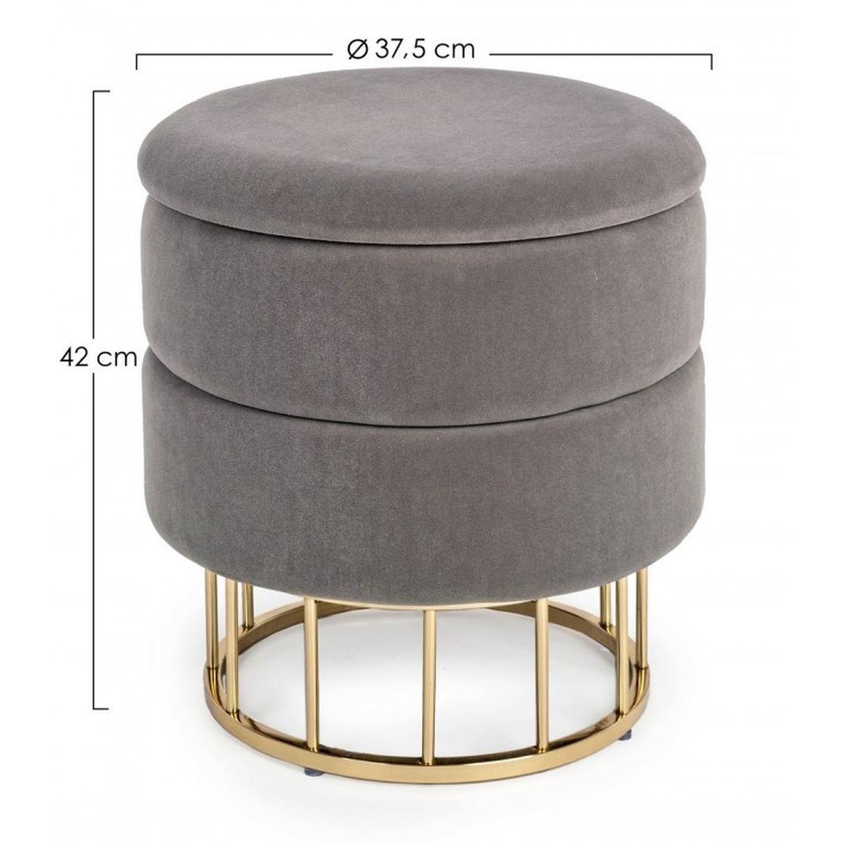 Sgabello Cont. Pavlina Grigio Scuro | Bizzotto