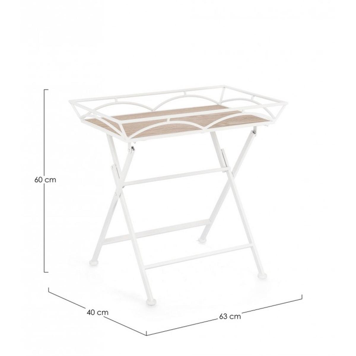 Tavolino Guenda Rettangolare Bianco cm.H60 | Bizzotto