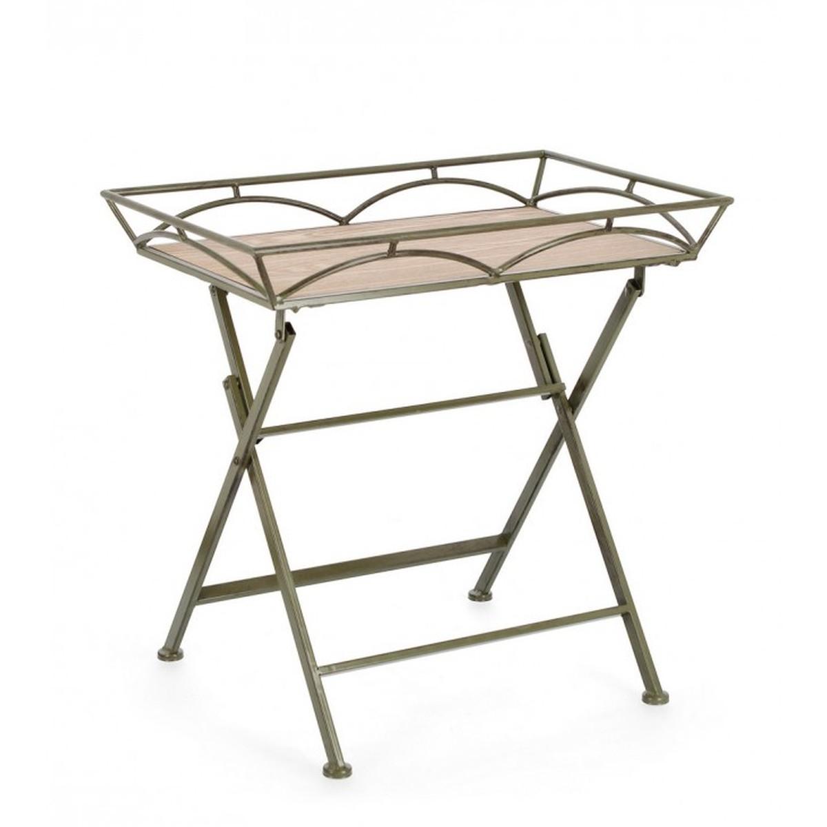 Tavolino Guenda Rettangolare Verde Scuro cm.H60 | Bizzotto