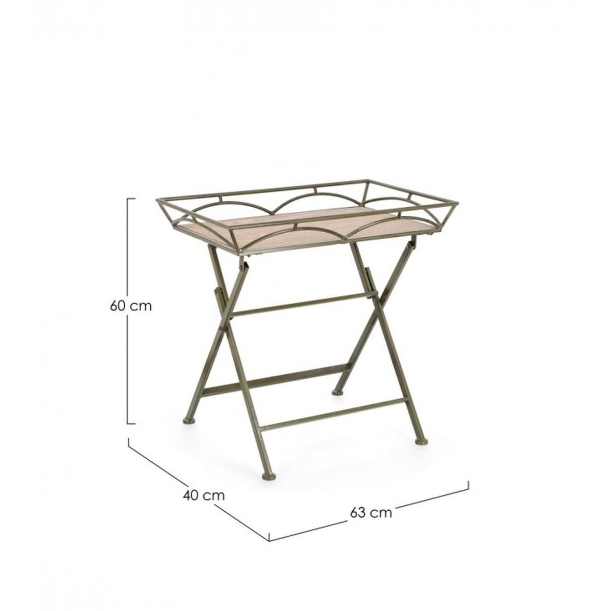 Tavolino Guenda Rettangolare Verde Scuro cm.H60 | Bizzotto