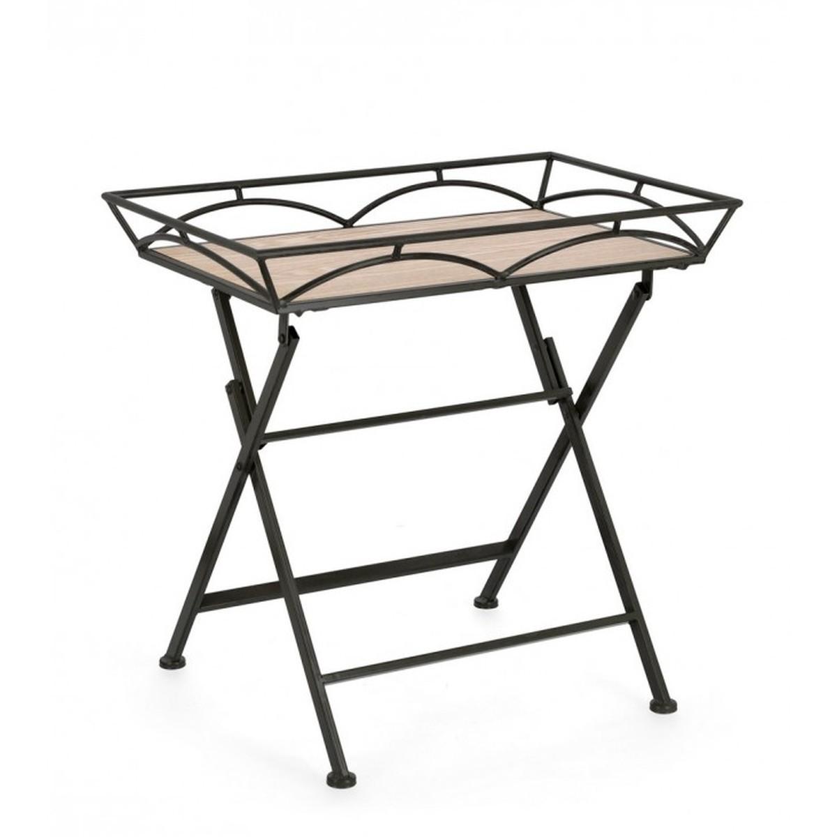 Tavolino Guenda Rettangolare Nero cm.H60 | Bizzotto