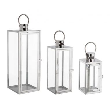 Lanterna Set pz.3 Isolde Argento | Bizzotto