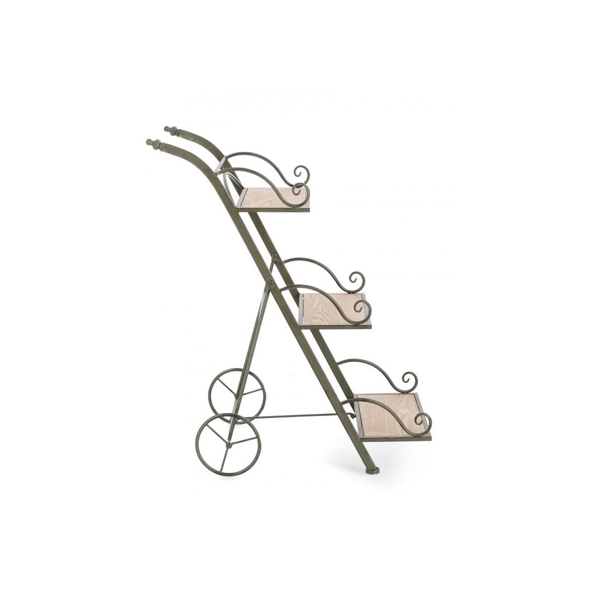 Portafiori 3 Posti Guenda Rettangolare Verde Scuro con Ruo | Bizzotto