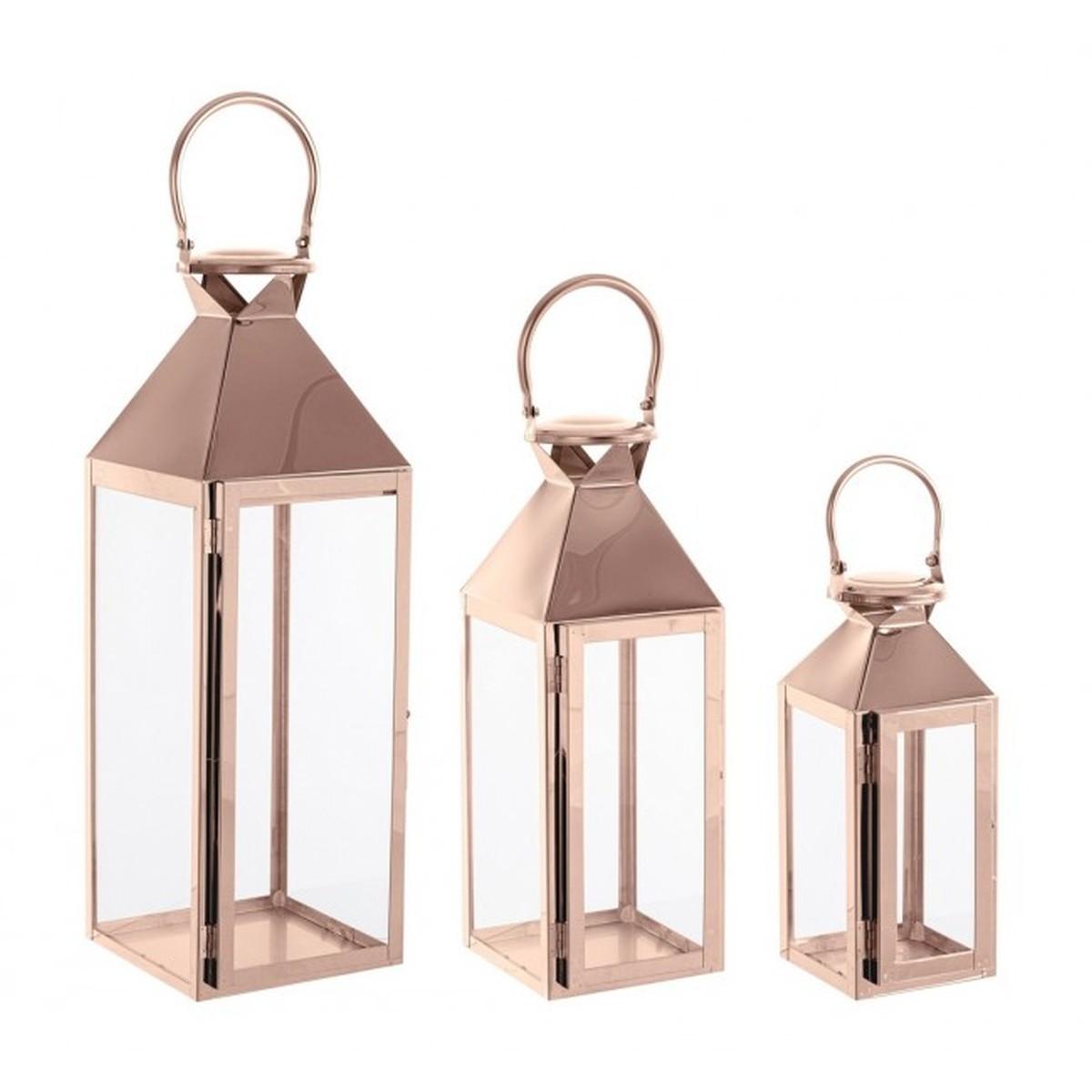 Lanterna Set pz.3 Flurry Rame | Bizzotto