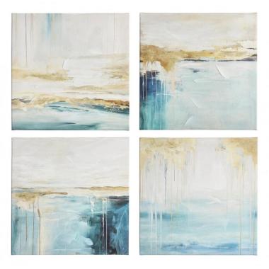 Quadro Crown Set pz.4 H027 cm.30x30 | Bizzotto