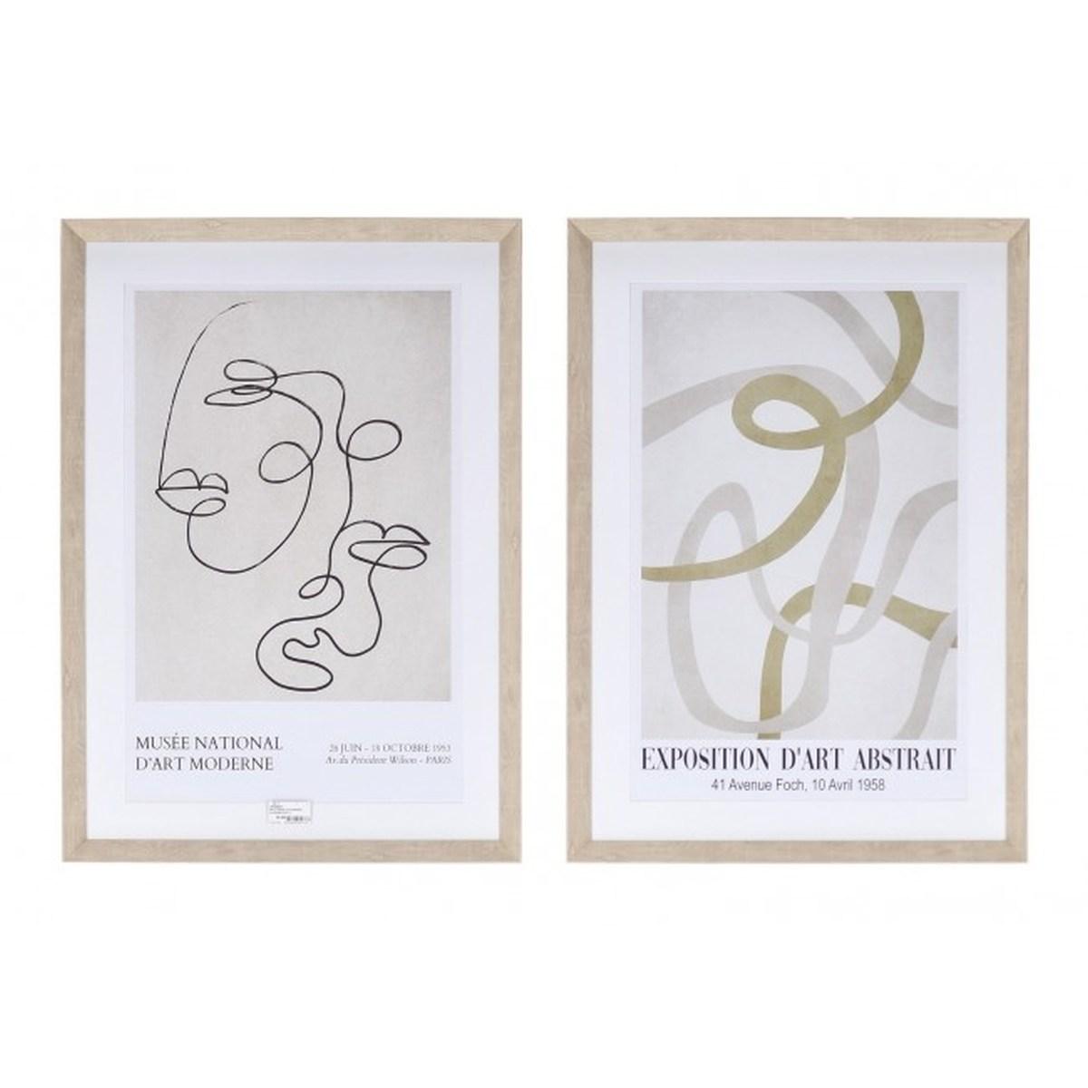 Quadro Set pz.2 con Cornice Sherley cm.50x70 | Bizzotto