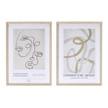 Quadro Set pz.2 con Cornice Sherley cm.50x70 | Bizzotto