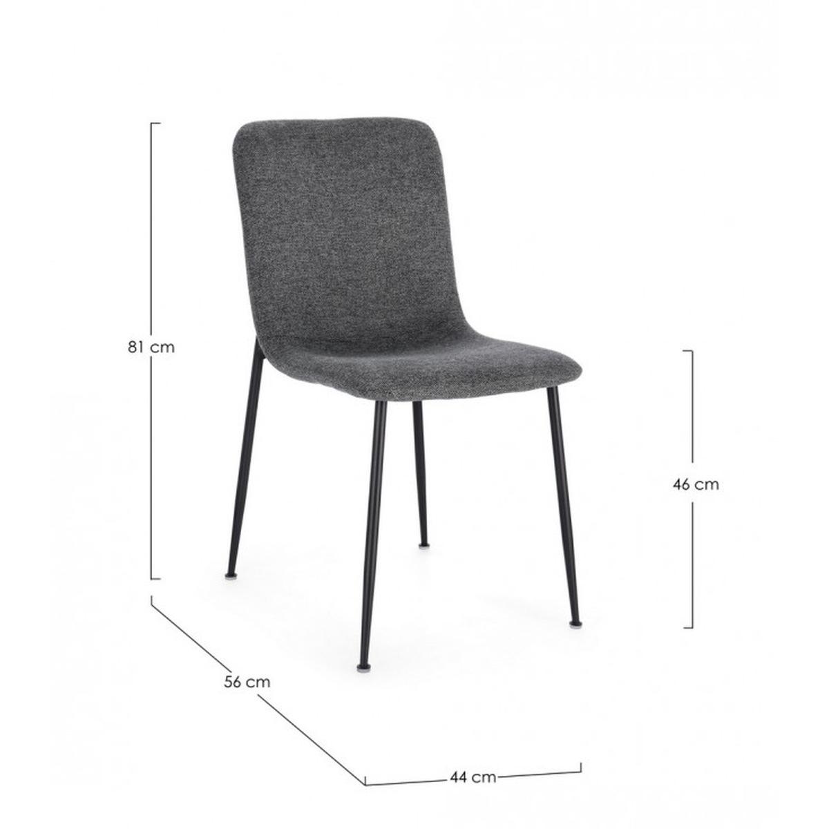 Sedia Rinas Grigio Scuro | Bizzotto