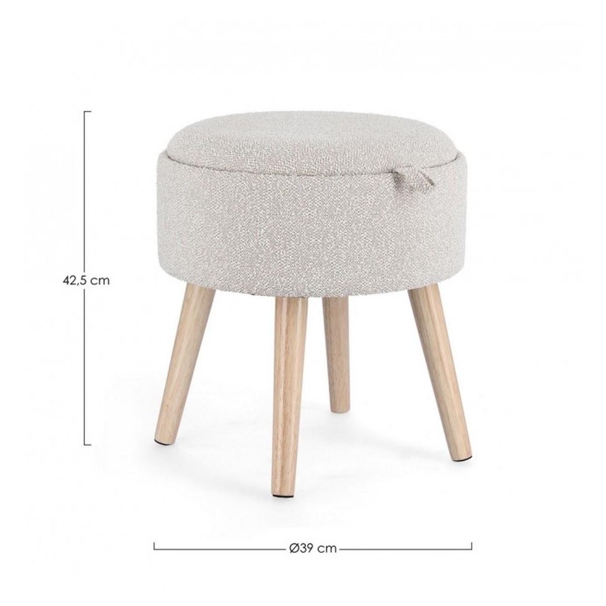 Sgabello Contenitore.Zoya con Vass Grig Ch | Bizzotto