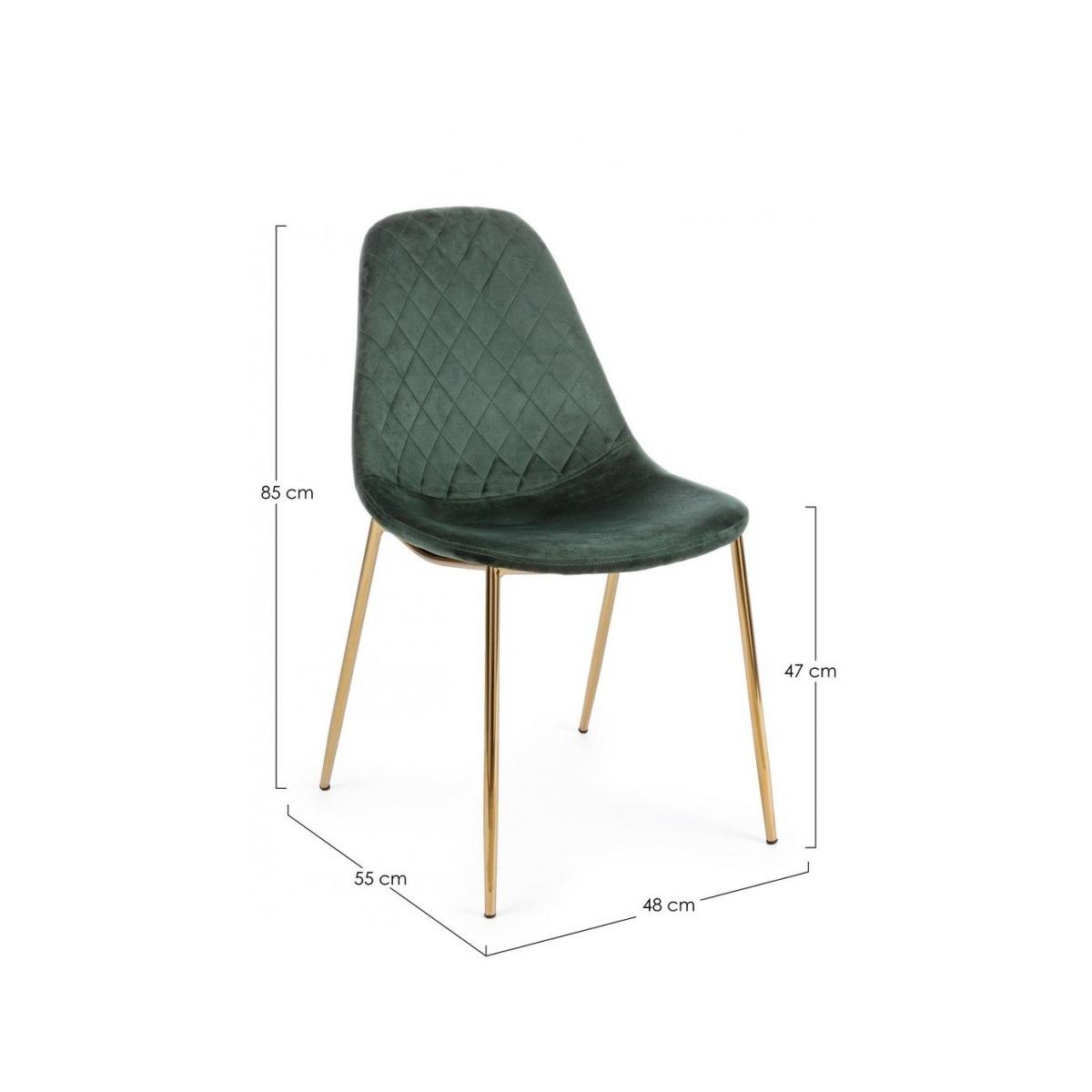 Sedia Terry Velluto Verde Scuro | Bizzotto
