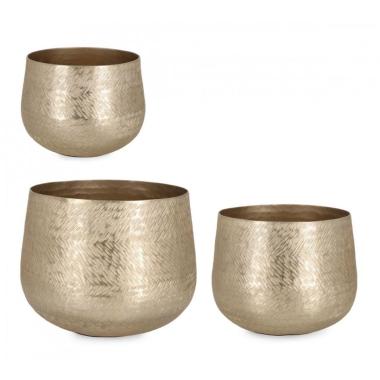 Portavaso Set pz.3 Clamp To Oro | Bizzotto