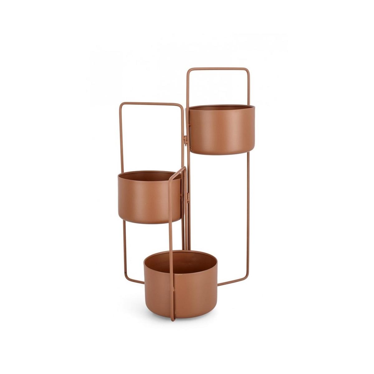 Portafiori 3 Posti Keyra To Marrone cm.745x68H | Bizzotto