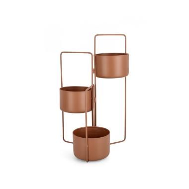 Portafiori 3 Posti Keyra To Marrone cm.745x68H | Bizzotto