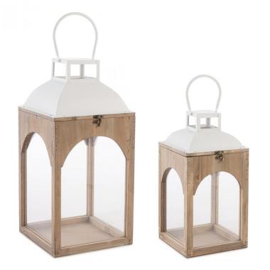 Lanterna Set pz.2 Shayra Nat-Bianco | Bizzotto