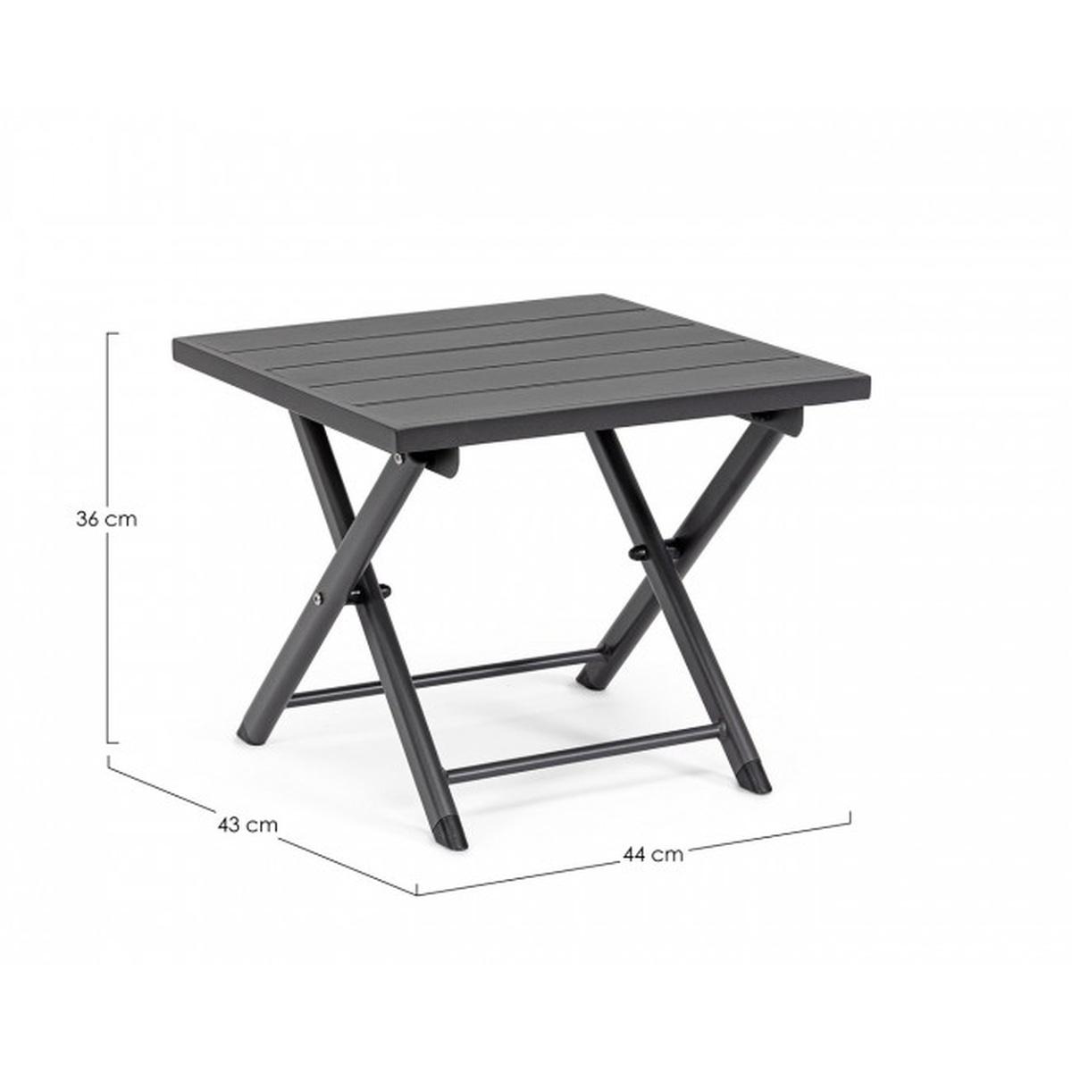 Tavolino Taylor 44x43 Grigio Scuro | Bizzotto