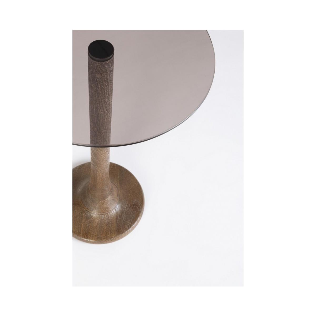 Tavolino Aberdeen Marrone Tondo cm.Ã?35 | Bizzotto