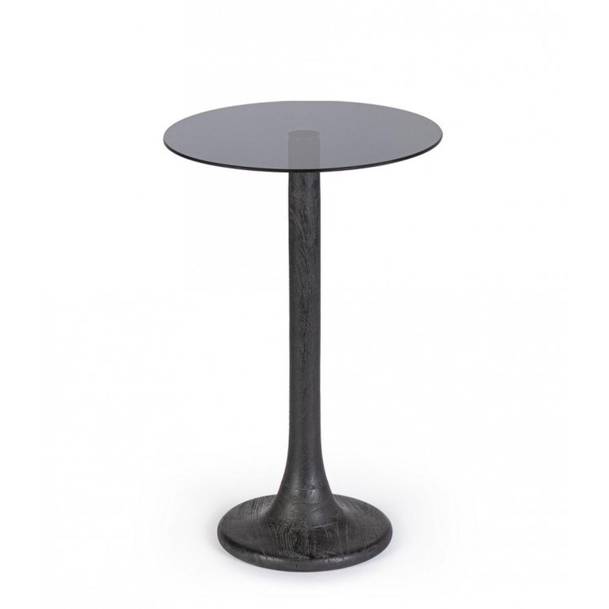 Tavolino Aberdeen Nero Tondo cm.Ã?35 | Bizzotto