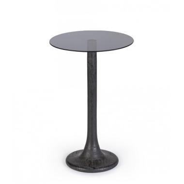 Tavolino Aberdeen Nero Tondo cm.Ã?35 | Bizzotto