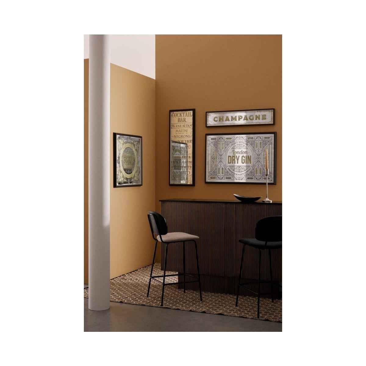 Specchio con Cornice Library Oro cm.70x70 | Bizzotto