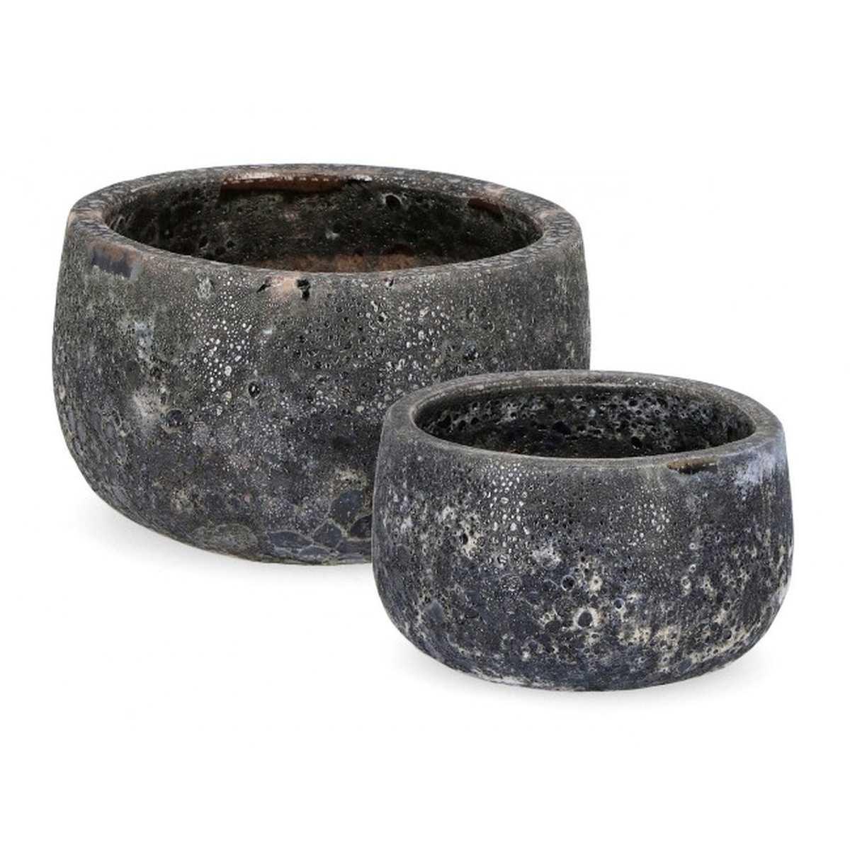 Portavaso Set pz.2 Duyen To Antracite | Bizzotto