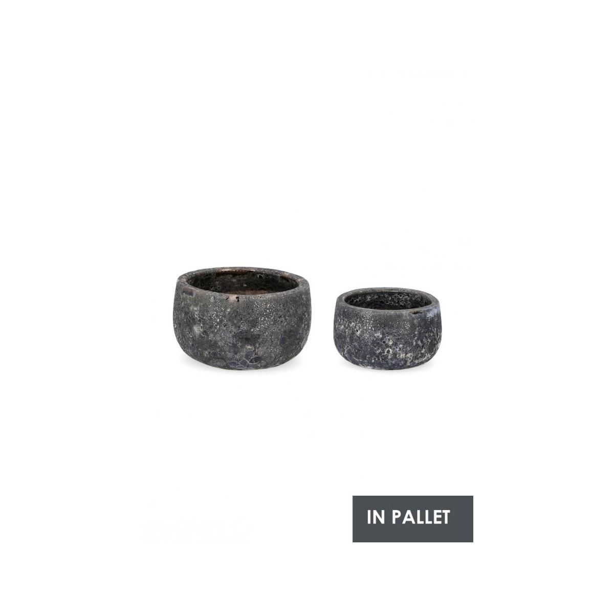 Portavaso Set pz.2 Duyen To Antracite | Bizzotto